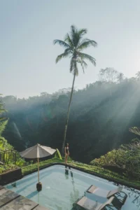 Private pool villa in Bali with jungle view at Vije Boutique Resort.